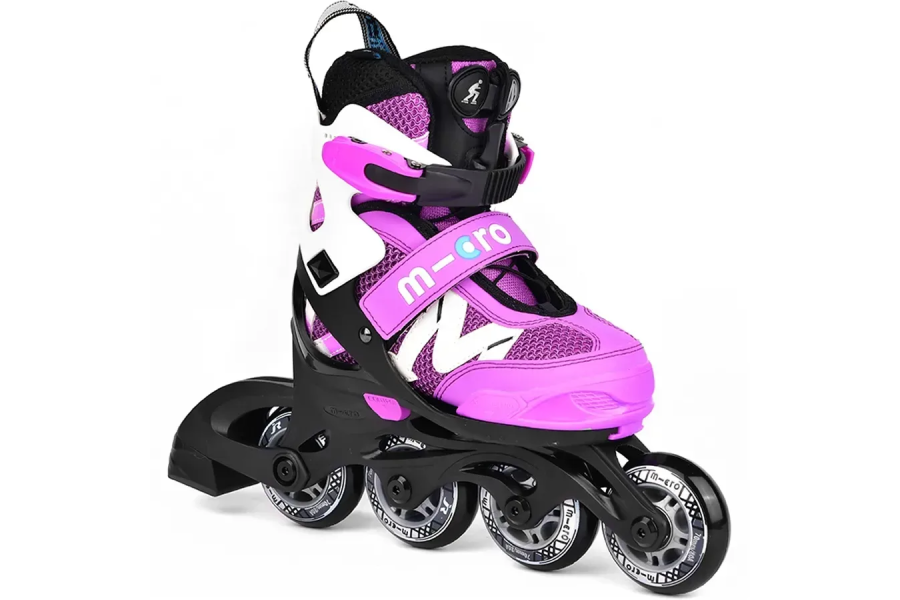 Ролики Micro NEW Shaper Фіолетові з білим