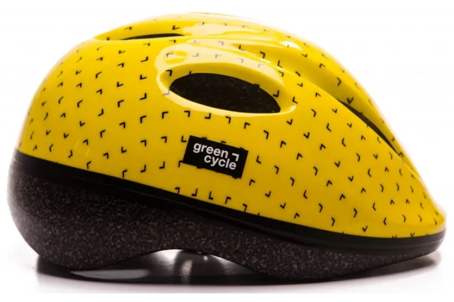 Шлем детский Green Cycle Flash желто-черный лак