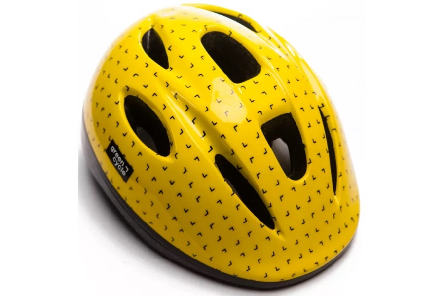 Шлем детский Green Cycle Flash желто-черный лак