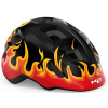 Детский шлем MET Hooray CE Black Flames Glossy
