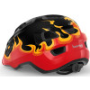 Детский шлем MET Hooray CE Black Flames Glossy
