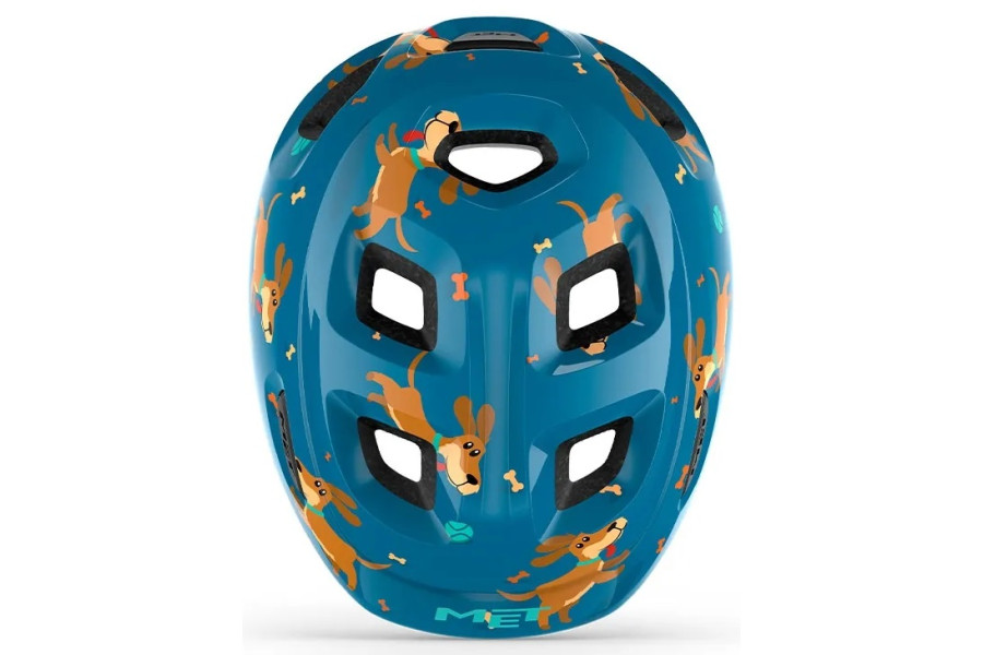 Детский шлем MET Hooray CE Blue Teckel Glossy