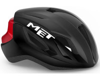 Шолом MET Strale Black Red Panel Glossy