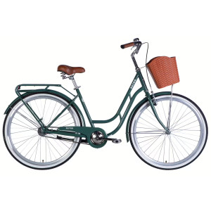 Велосипед Dorozhnik RETRO 28 Velosteel зелено-сірий