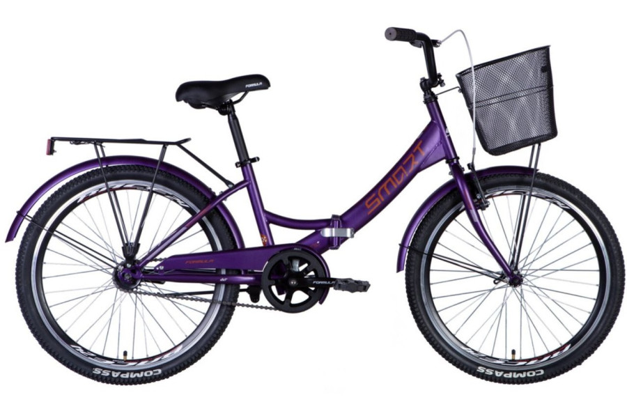 Складной велосипед Formula Smart 24 с корзиной