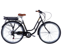 Велосипед з електроприводом Dorozhnik eRETRO 28" Vbr 36B 12.5А*г з кріпл. до багажн. 500Вт задній редуктор 2024 