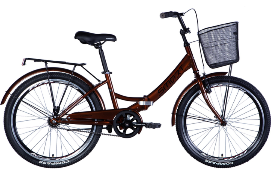 Складной велосипед Formula Smart 24 с корзиной