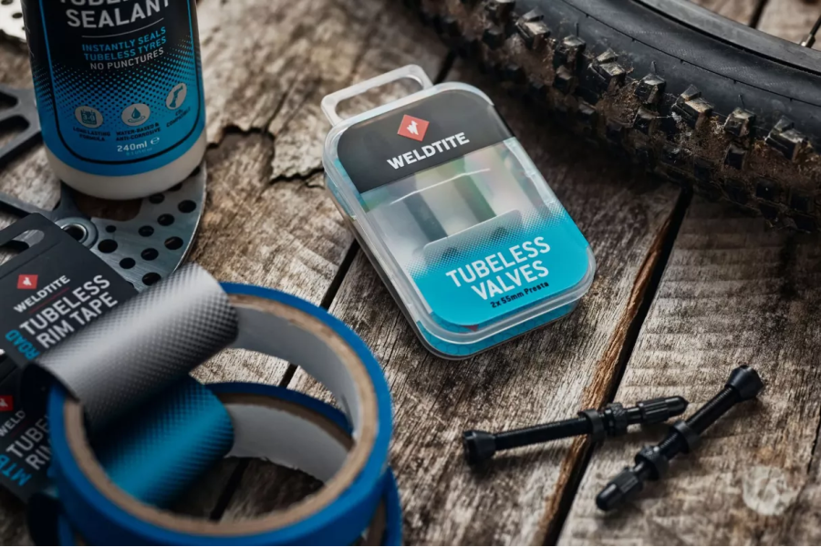 Вентиль Weldtite 05050 Tubeless Valve Kit для безкамерних ободів, 55мм, (2шт)