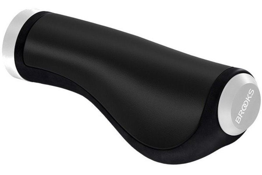 Грипсы кожаные Brooks Ergonomic Leather Grips 130/130 black