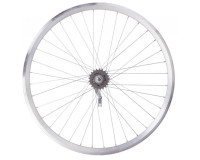 Колесо заднє VLT 26" AL 36H двост. silver; втулка SHUNFENG SF-CT01 на гайках