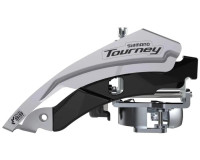 Перемикач перед. универсал. тяга 3 шв max-42T 34.9мм (без адаптера) SHIMANO FD-TY600-L6 срiблястий з чорним
