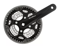 Шатуны Sun Race FCM300 28/38/48T CG (защита цепи), под квадрат, L175мм, чёрно-серебристый