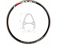 Обод 26" AL 32H 14G двусторонний с проточкой HLQC-04 под Vbr черн.