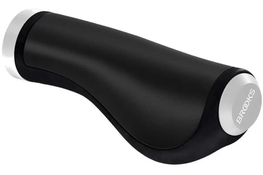 Грипсы кожаные Brooks Ergonomic Leather Grips 130/130 black Грипсы кожаные Brooks Ergonomic Leather Grips 130/130 black