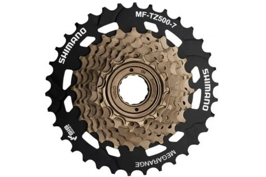Трещотка Shimano MF-TZ500-7 Tourney 7 ск. 14-34T MegaRange, бронз