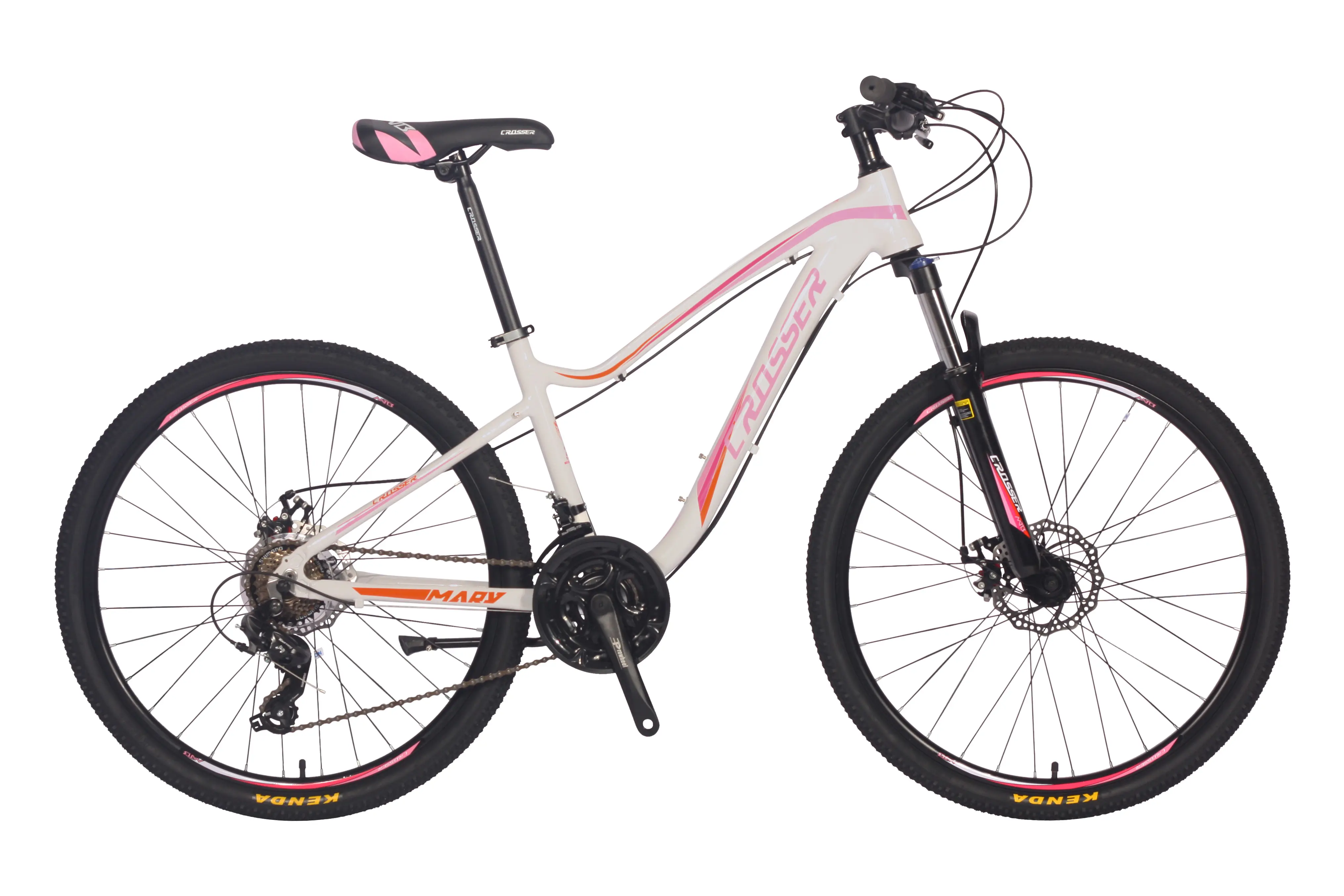 Велосипед Crosser P6 Mary 26 белый с розовым - ВЕЛОЛЕНД
