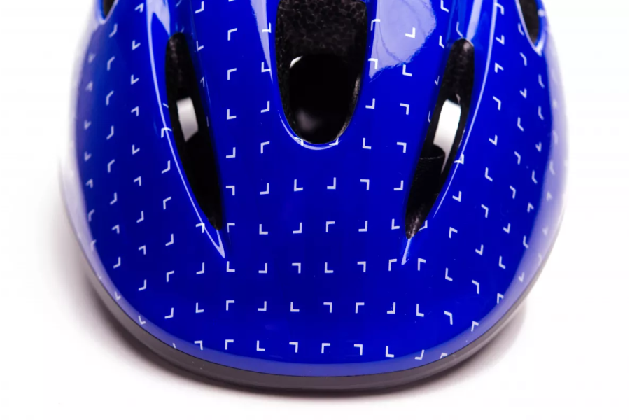 Шлем детский Green Cycle FLASH сине-белый лак